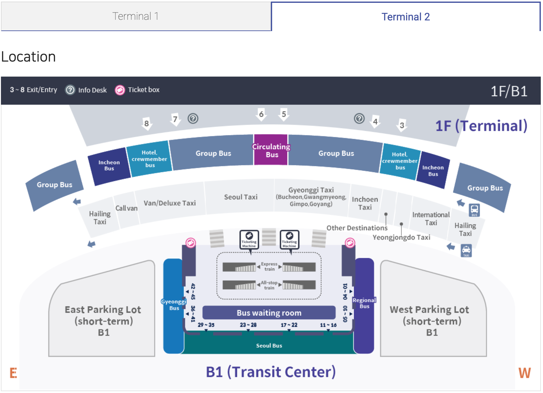 Incheon Airport Terminal 2 Limousine Bus Stop